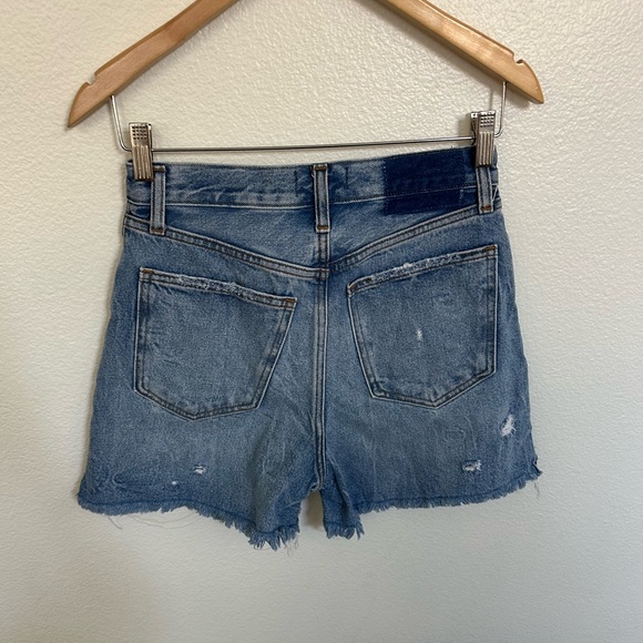 Abercrombie & Fitch Light Blue Distressed Jean Shorts - Picture 6 of 8